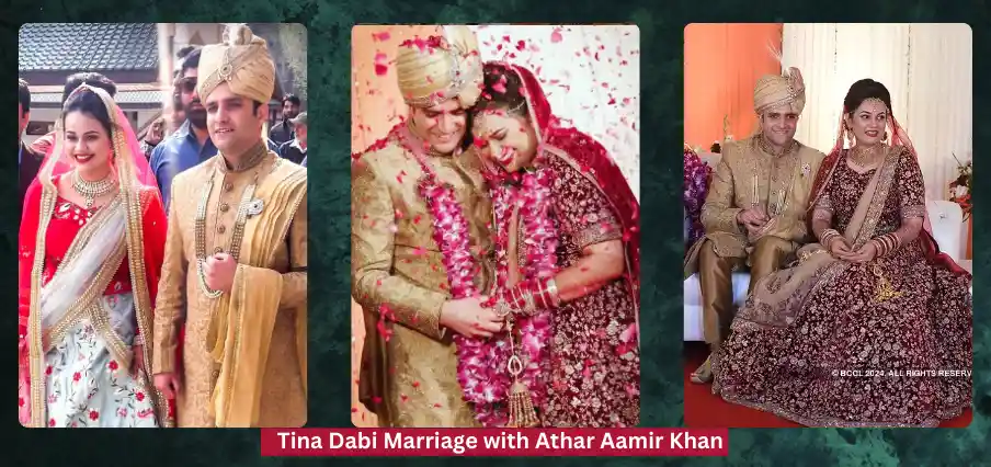 Tina Dabi Marriage with Athar Aamir Khan